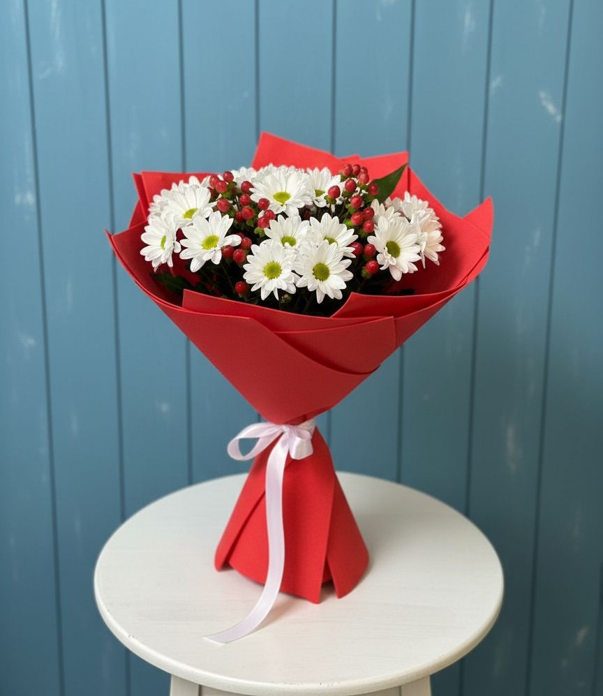 Букет цветов из: Хризантемы в Трудовом