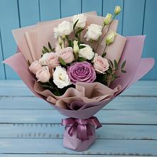 Букет цветов из:  Розы и Лизиантусы #REPLACE_PRED# Трудовом