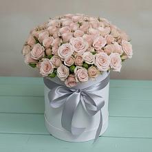 Цветочная композиция из Розы в шляпной коробке в Трудовом