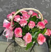 Цветочная композиция из Розы в корзине в Трудовом