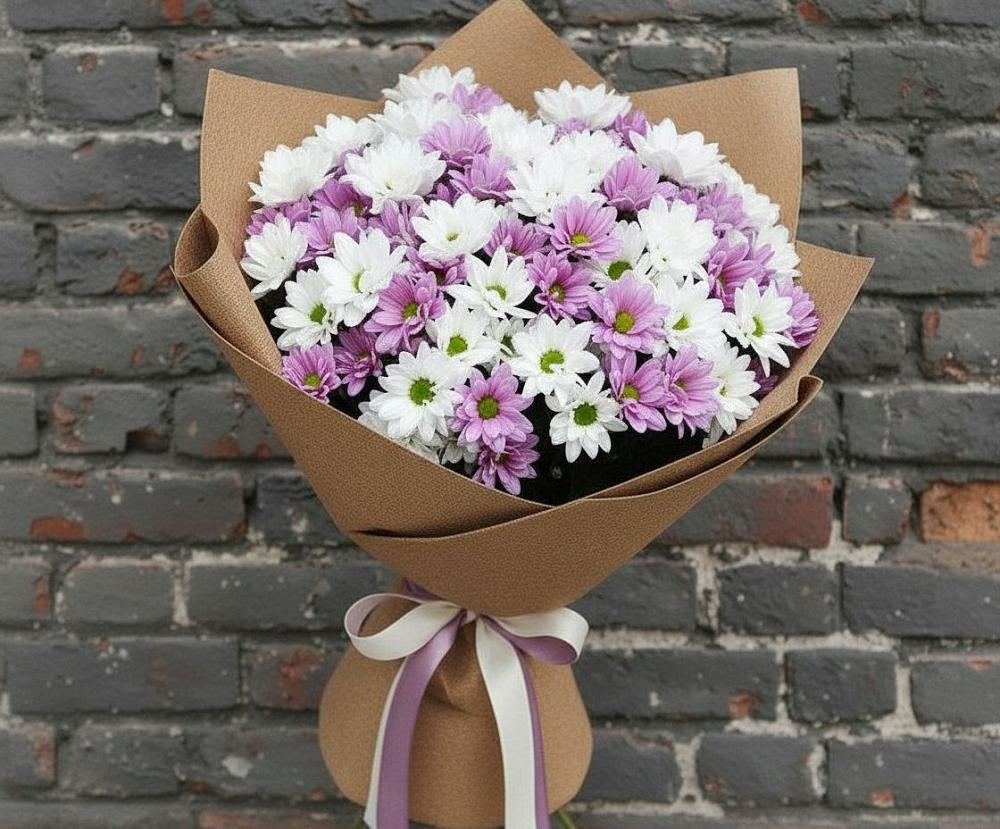 Букет цветов из: Хризантемы в Трудовом