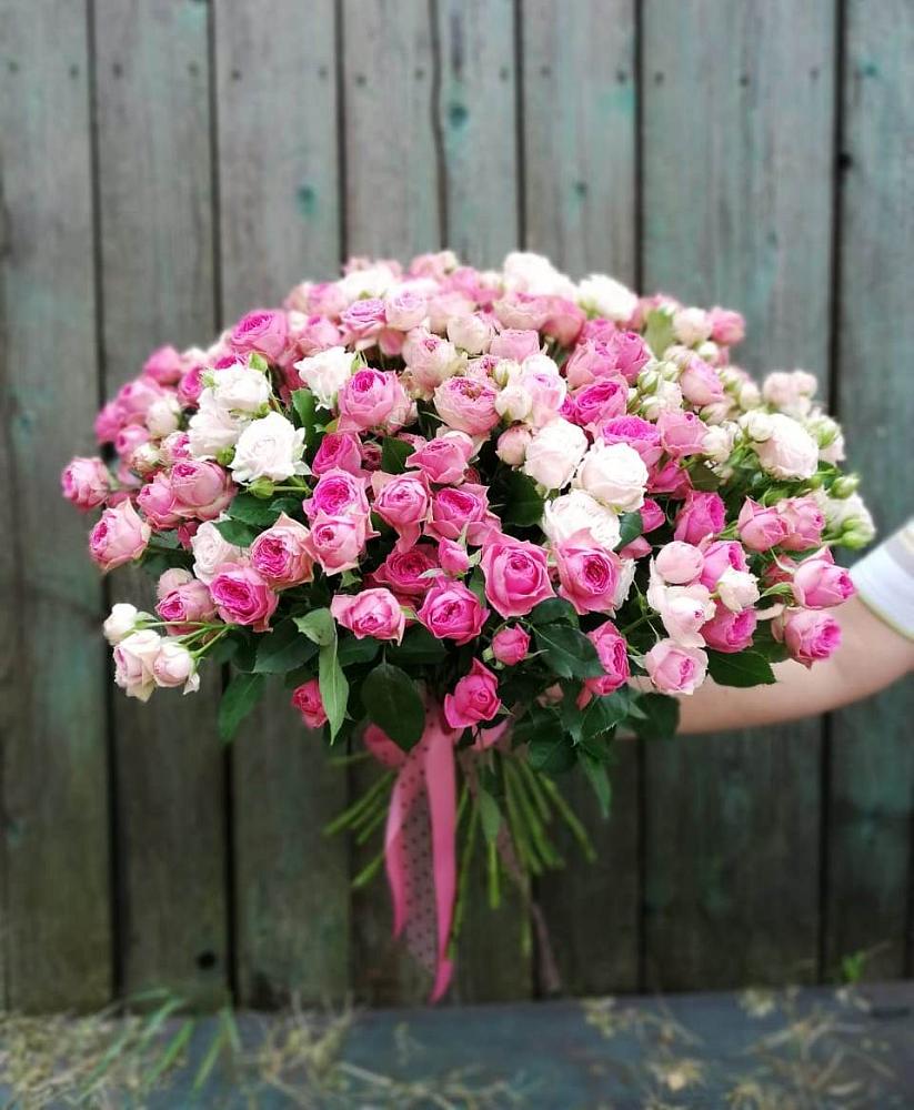 Букет Розовые кустовые розы Натали и Лав Лидия в Трудовом