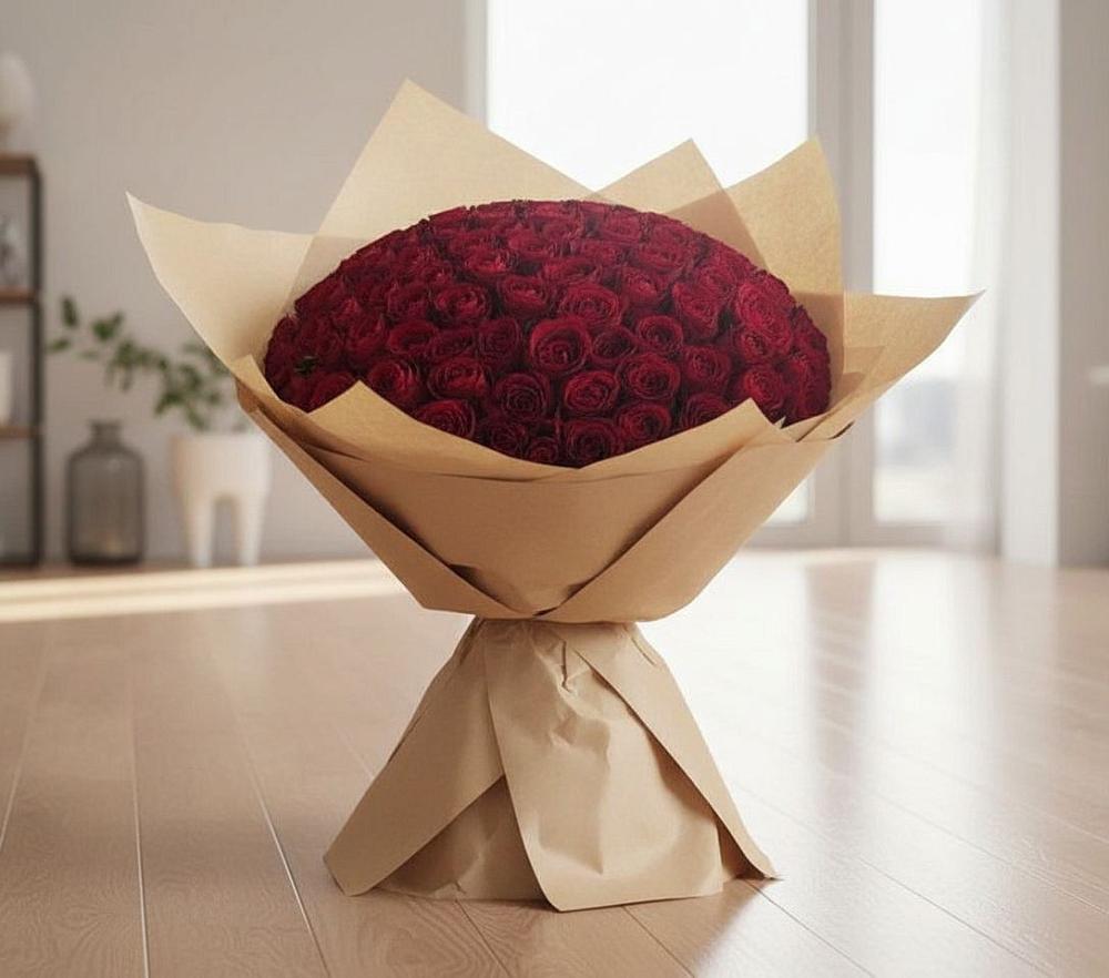 Букет 101 Красная роза в Трудовом