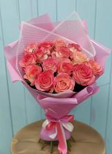 Букет 15 Розовых роз Равель #REPLACE_PRED# Трудовом